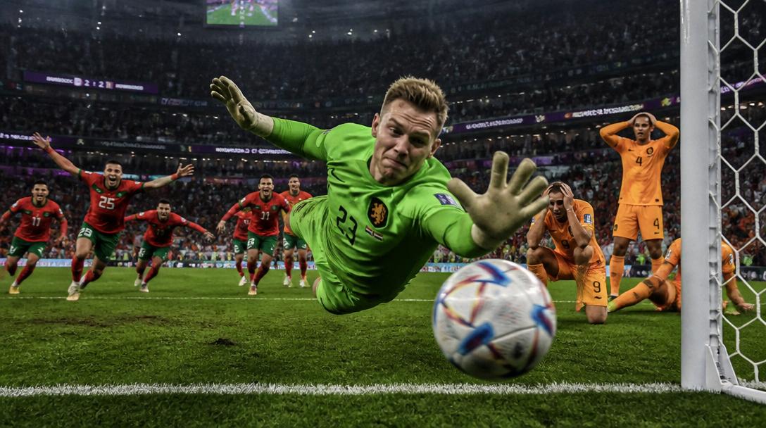 Marocko slog ut Nederländerna på straffar i VM