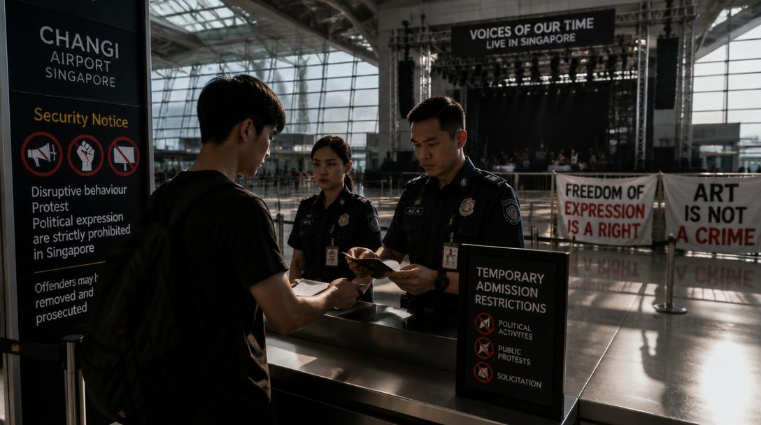 Massive Attack portade från Singapore efter palestinaflaggor på scen