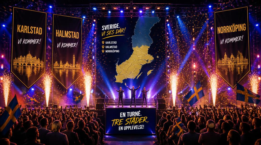Melodifestivalen 2027 turnerar i sex städer, norra Sverige saknas