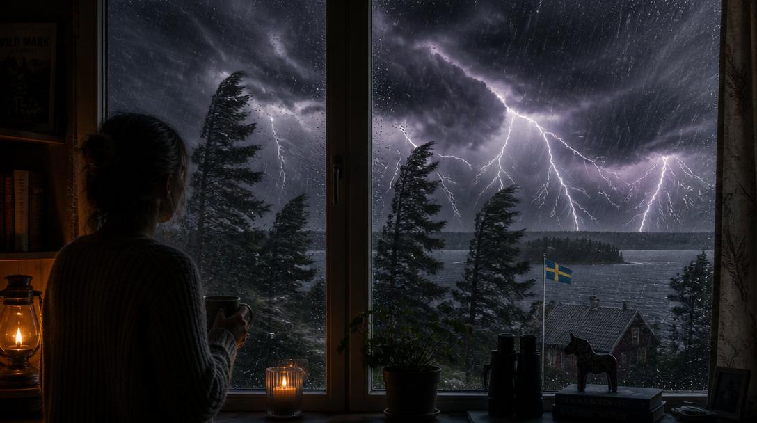 Meteorologen varnar: Håll dig inomhus under åskovädret