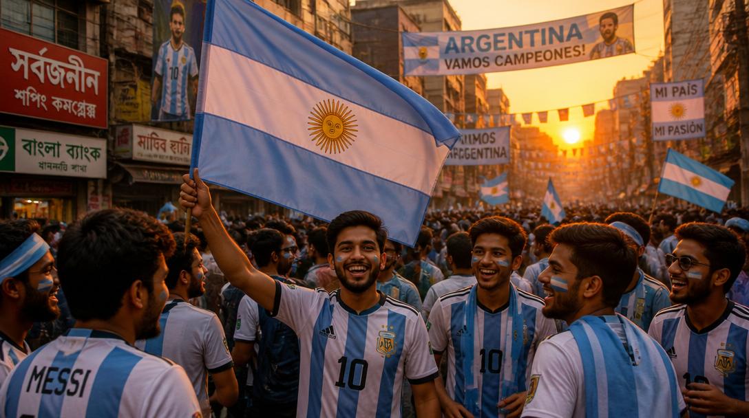 Miljontals bangladeshier hejar på Argentina i VM-finalen mot Spanien