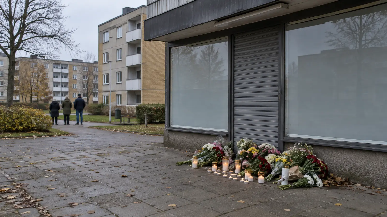 Minnesplats vid butik i Malmö efter knivmord på kvinna i 50-årsåldern