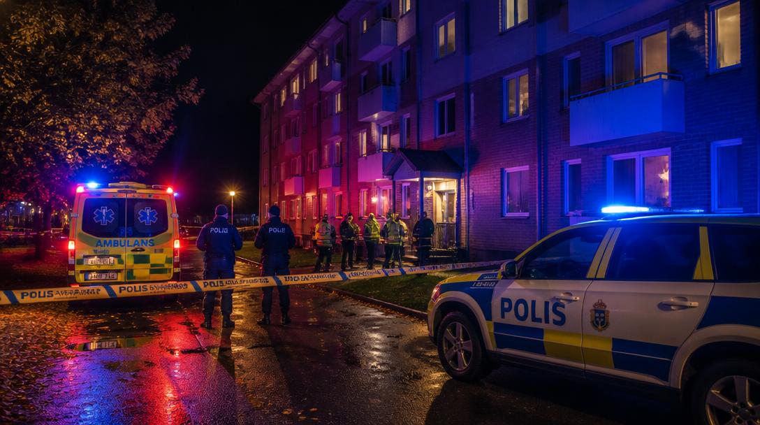 Misstänkt mord i Osby – man i 40-årsåldern gripen