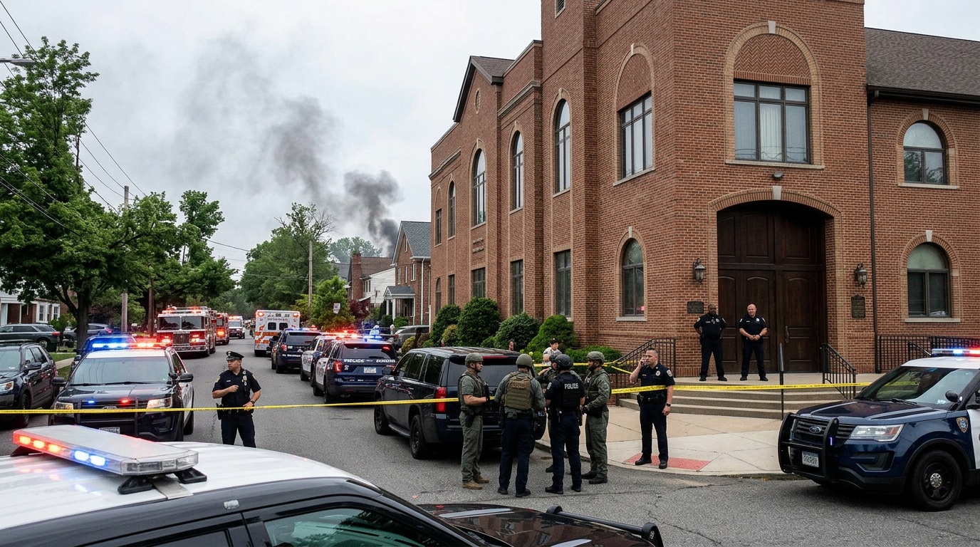 Misstänkt på fri fot efter attack mot synagoga utanför Detroit
