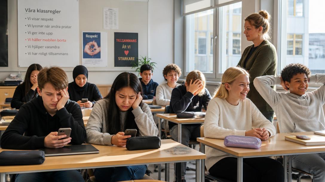 Mobilförbud i skolan lagstadgat när höstterminen börjar