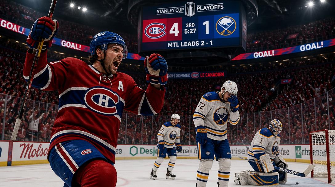 Montreal en seger från Stanley Cup-semifinal efter 6–3 mot Buffalo