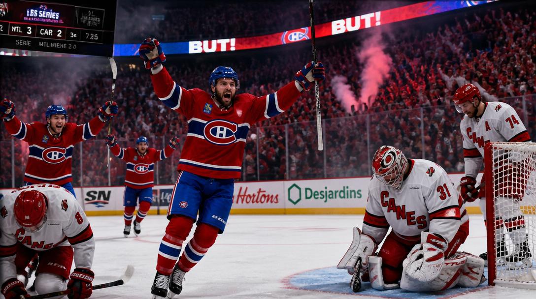 Montreal krossade Carolinas åtta raka segrar med 6–2