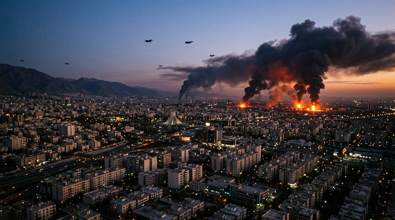 Netanyahu lovar "utrota iranska regimen" efter attacker mot Teheran på krigets dag 8