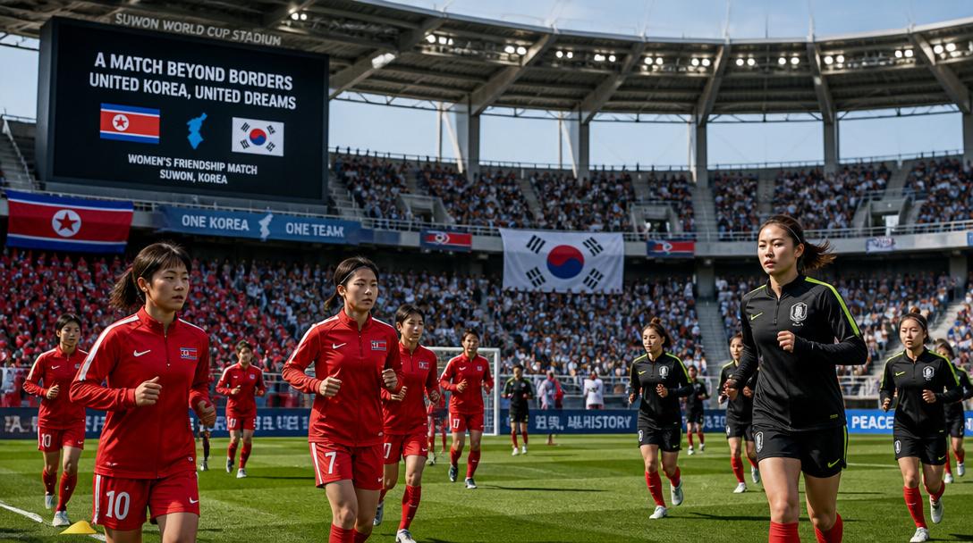 Nordkoreanskt damlag besöker Sydkorea för första gången i AFC-semifinal