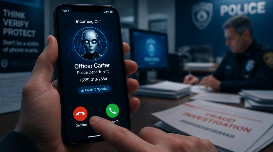 Ny bedrägerimetod: Robotröst utger sig för att vara polisen