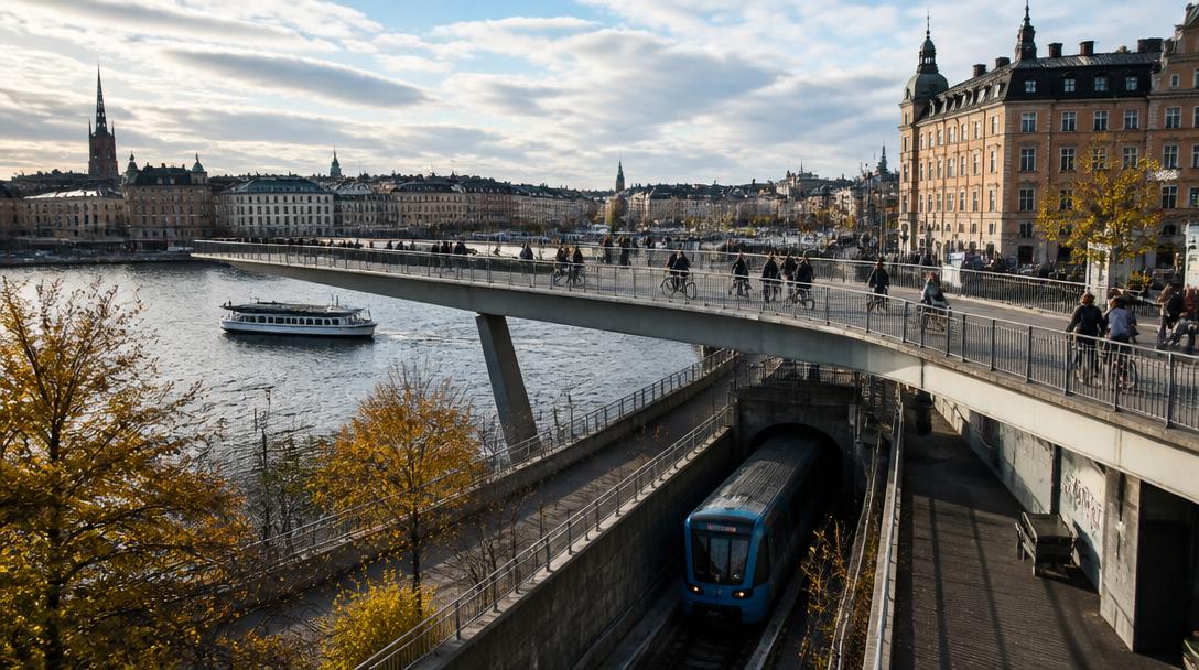 Ny cykelbro vid Slussen väcker starka reaktioner, 20 000 dagliga resenärer väntas