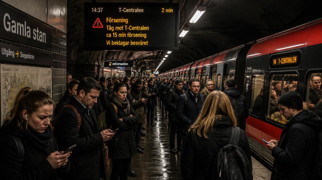 Nya problem drabbar tunnelbanans röda linje, ingen prognos för åtgärd