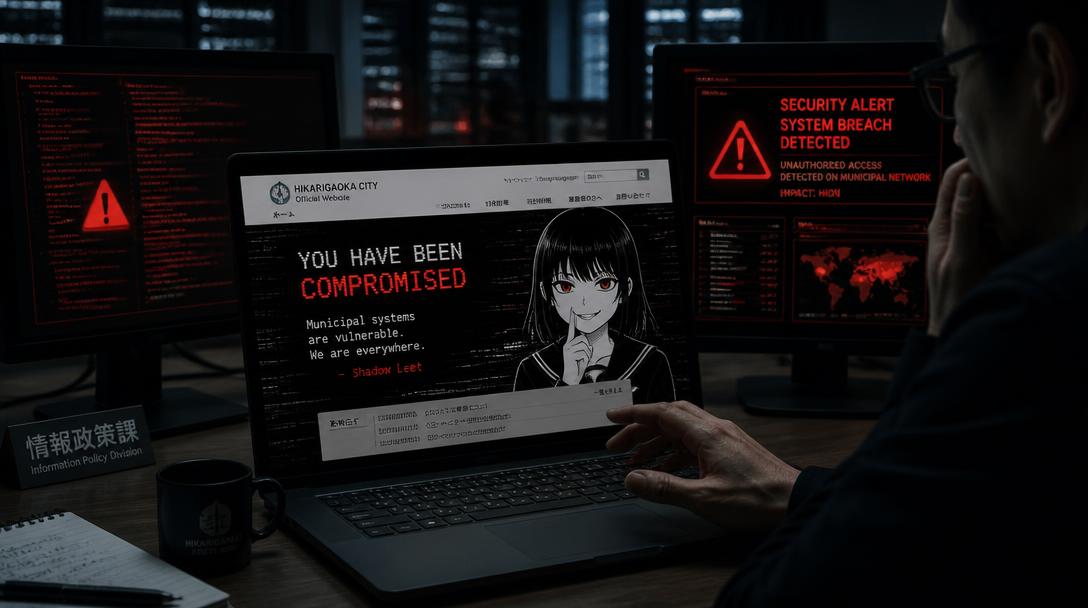 Nyköpings kommuns hemsida hackad, angriparen lämnade mangabild