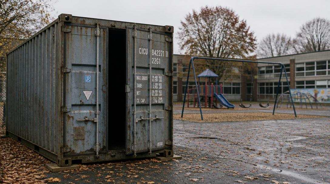 Olåsta containrar kvar vid Sandvikens skolor efter att pojke klämdes ihjäl