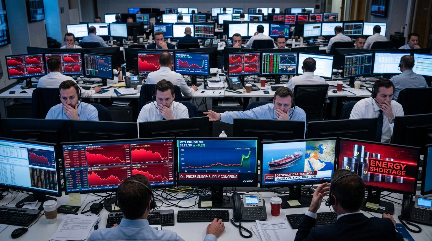 Oljepriset stiger 27 procent på en dag, det största hoppet på nära 40 år