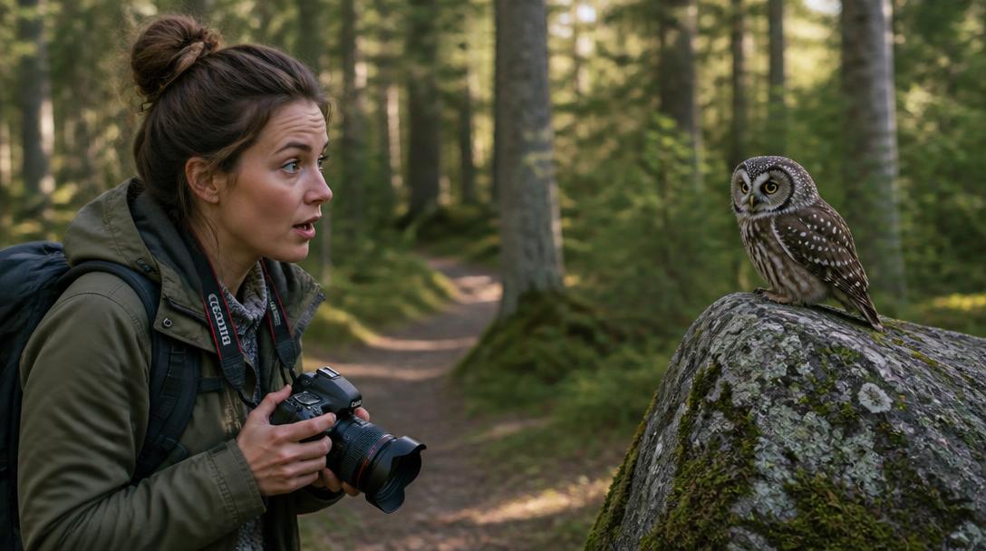 Orutinerad fågelskådare fotograferade sällsynt uggla i Gävle