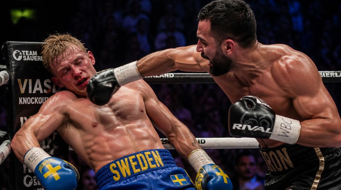 Otto Wallin knockad i sista sekunden och förd till sjukhus