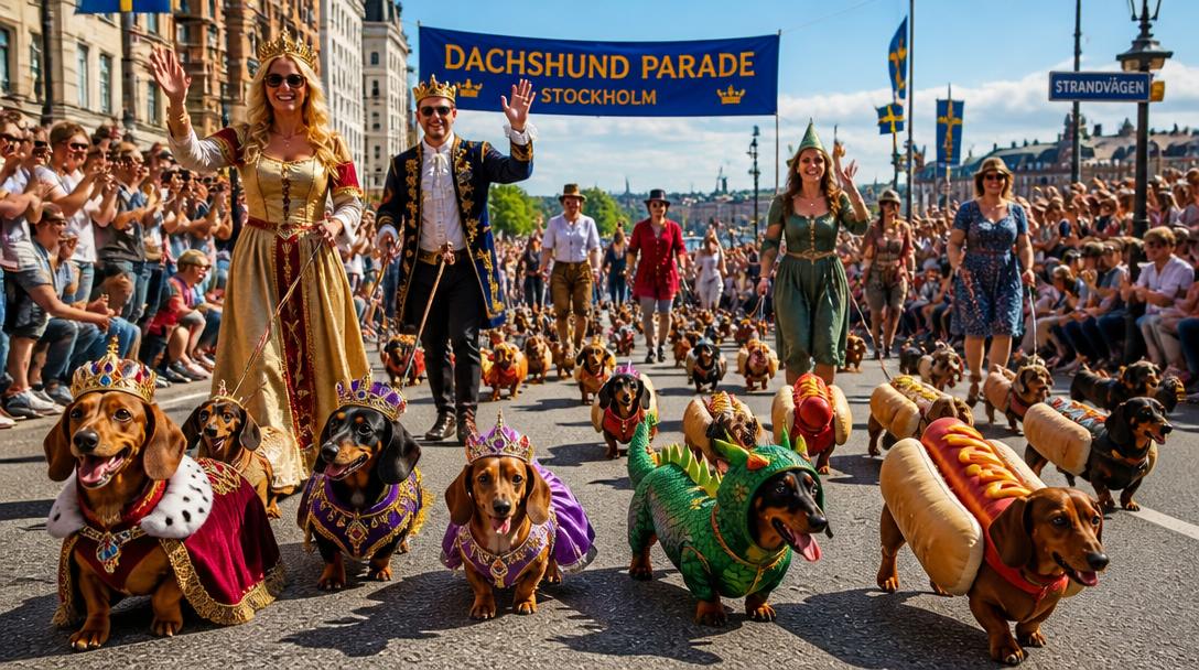 Över 1 100 taxar tågade längs Strandvägen i Stockholms tredje årliga taxparad