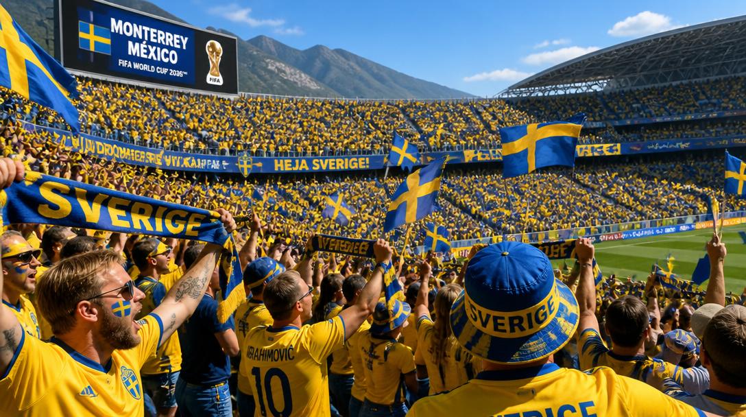 Över 4 000 svenska fans på plats i Monterrey inför VM-premiären