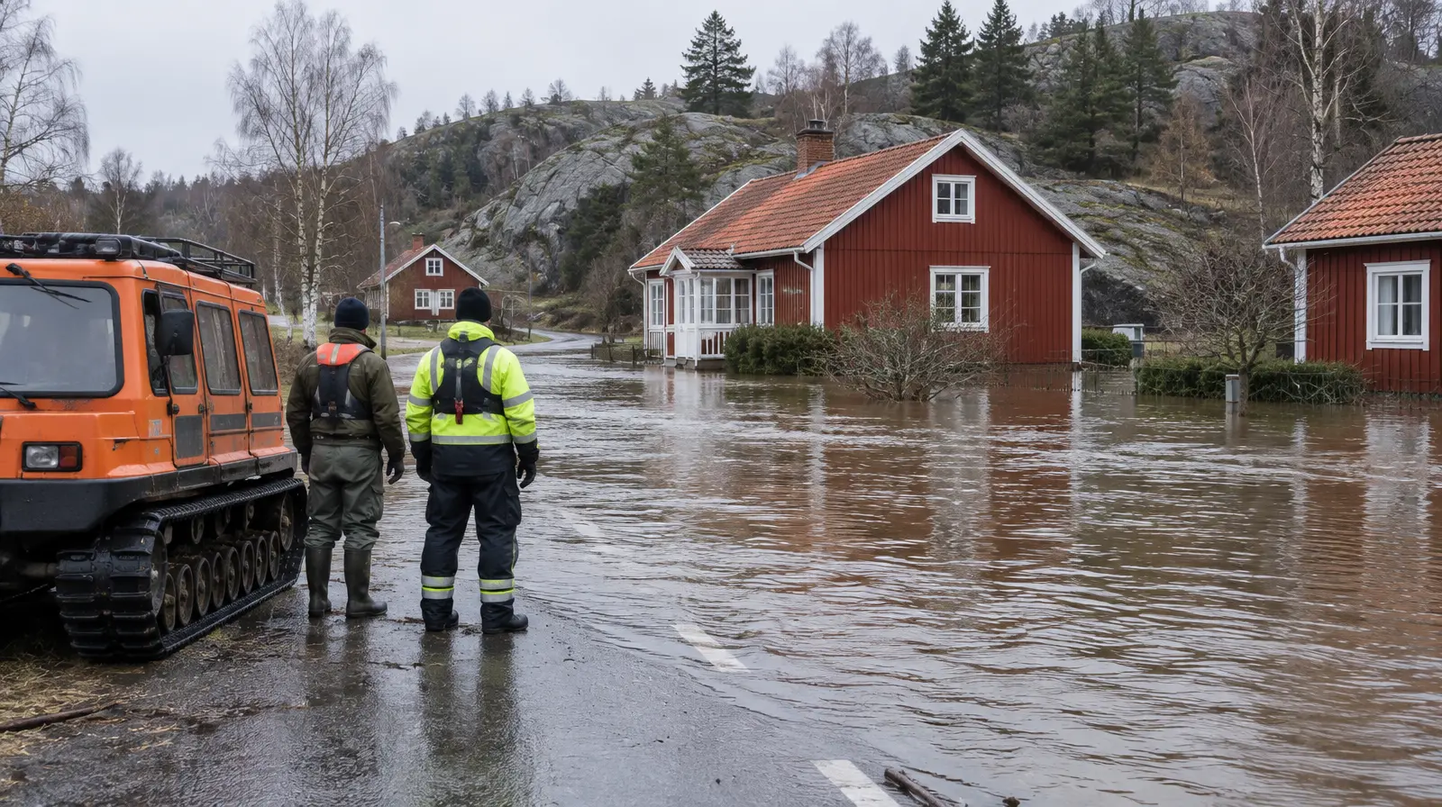 Översvämningar i Bohuslän: bandvagnar sätts in och skola stängs