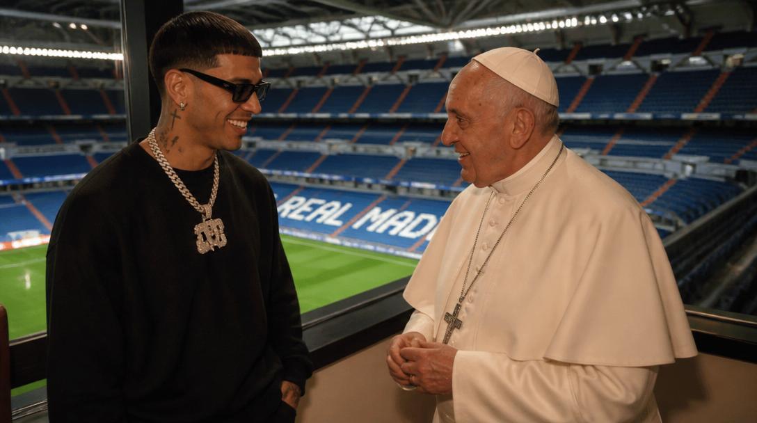 Påven och Bad Bunny hade privat möte i Madrid