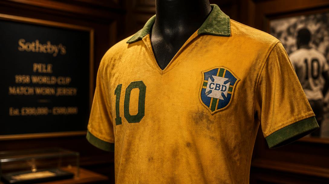Pelés tröja från VM-finalen 1958 kan säljas för miljoner
