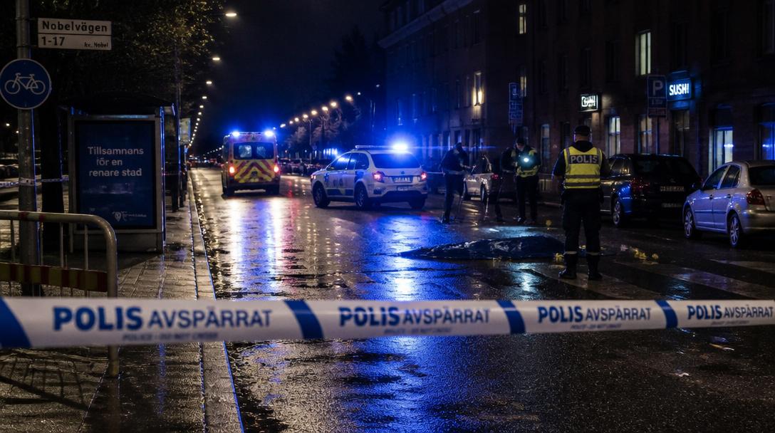 Person dog efter att ha klämts mellan fordon och vägg i Umeå