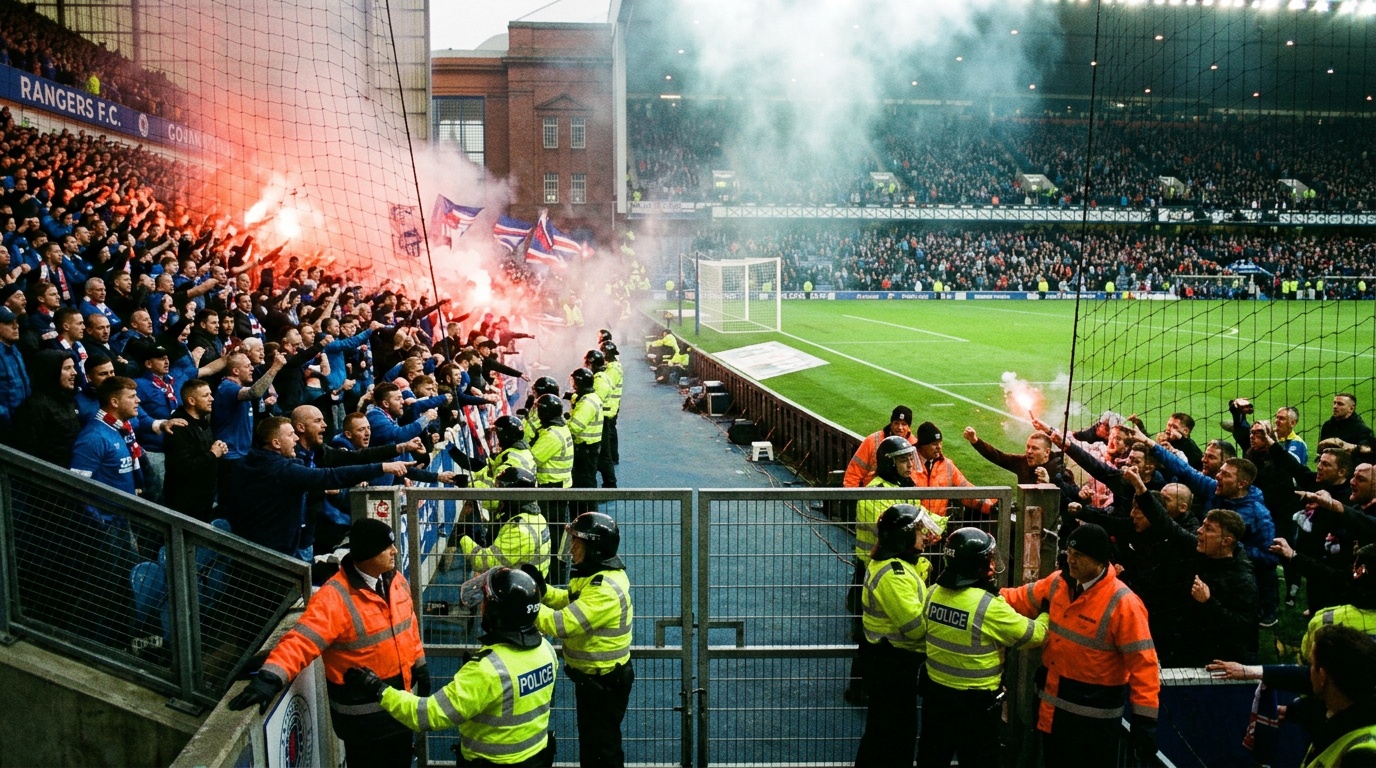 Planen stormades i Old Firm-derbyt, Celtic vidare till semifinal