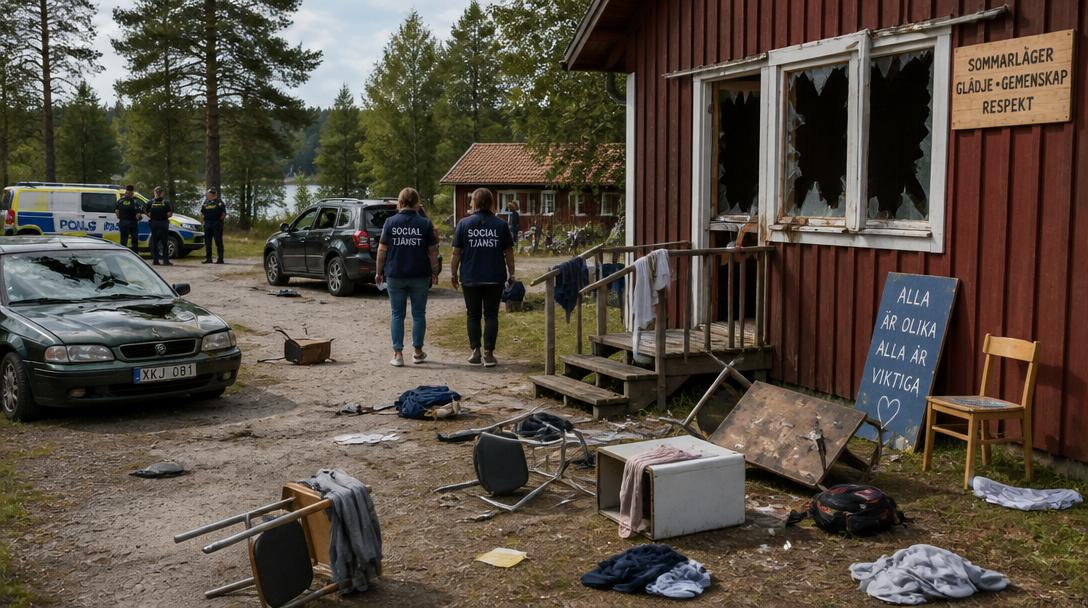Pojkar vandaliserade kollogård med tillhyggen efter hemskickningsbeslut