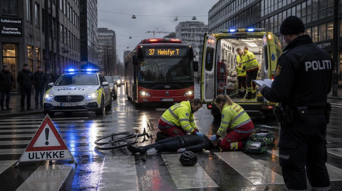 Pojke i tioårsåldern påkörd av buss i Nacka
