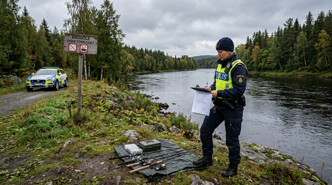 Polisen beslagtog fiskespön efter otillåtet fiske i Baggböle