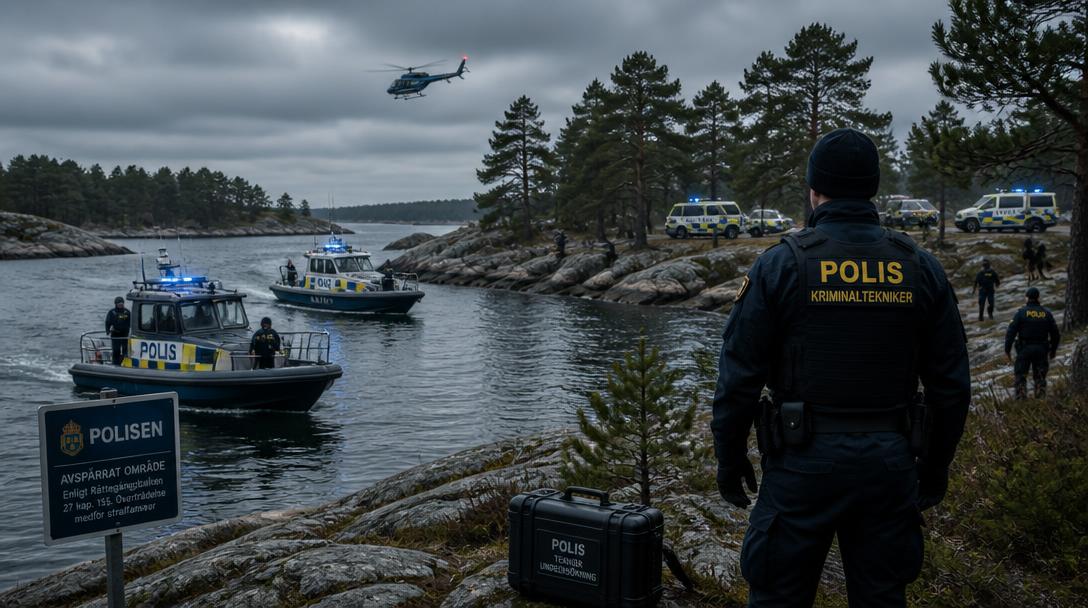 Polisen genomförde insats i Stockholm kopplad till dödsfall i skärgården