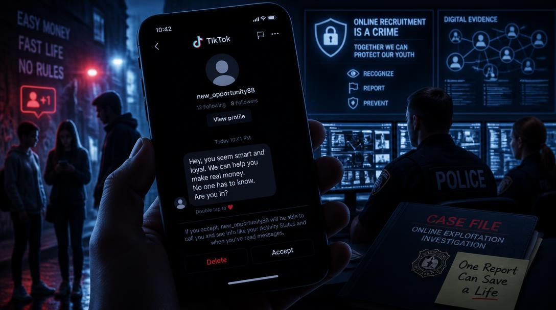 Polisen har skickat 25 krav till Tiktok om att ta ner rekryteringsvideor