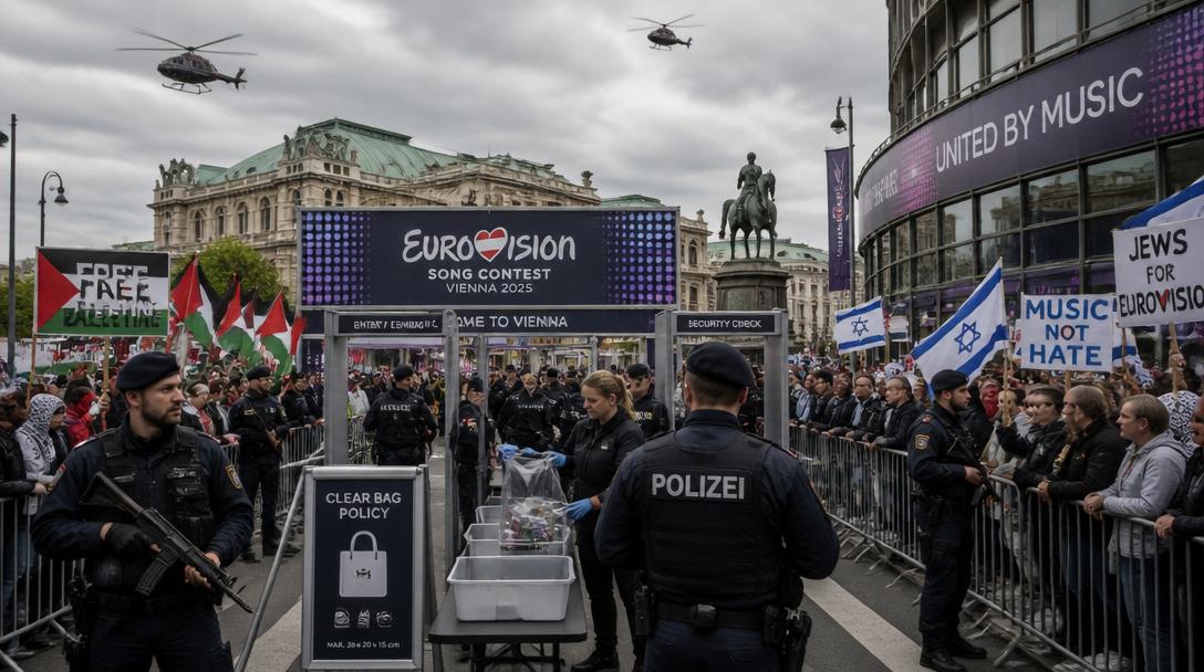 Polisen i Wien varnar för stora störningar under Eurovision 2026
