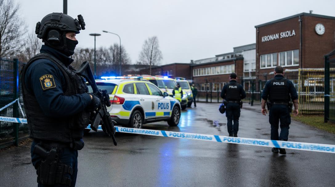 Polisen: Misstänkt gärningsman träffades inte av skott vid skolattack i Fagersta