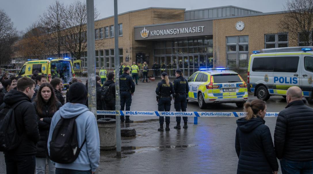 Polisen rycker ut till gymnasieskola i Göteborg efter hot