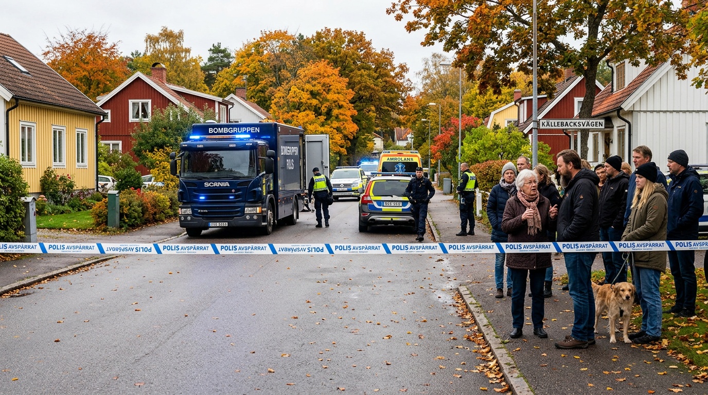 Polisens bombskydd kallat till Höganäs i Uppsala efter larm om misstänkt föremål