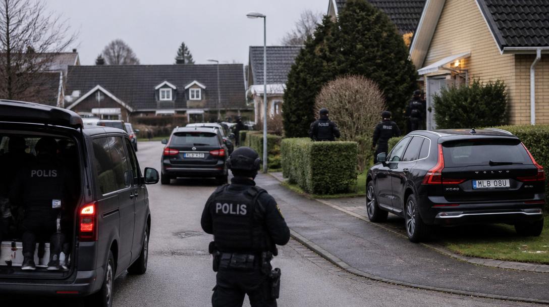 Polisens insatsstyrka slog till i Vellinge – två gripna för utpressning