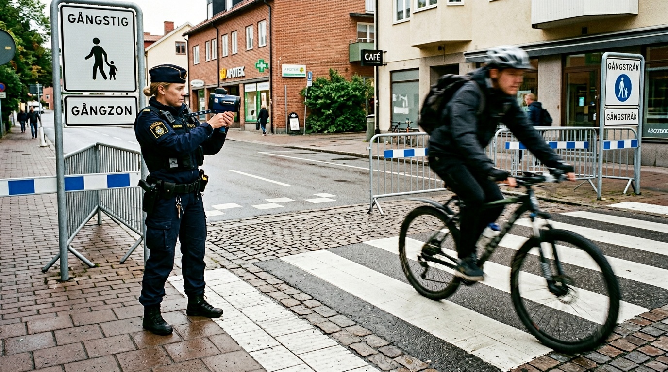 Polisens nya radar kan sätta dit cyklister som kör för fort i gångstråk