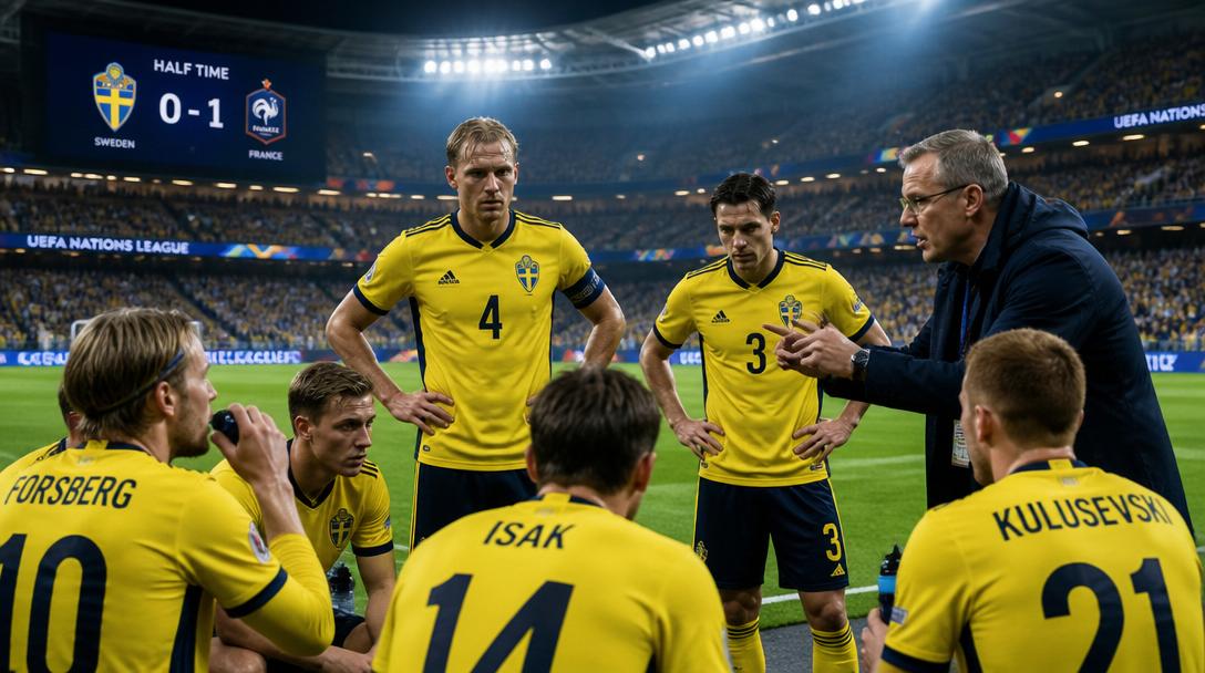 Potter vill se Sverige attackera mer mot Frankrike i andra halvlek