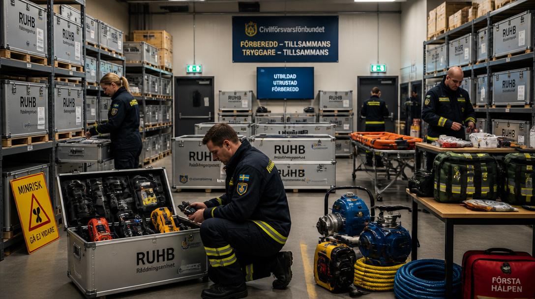 Räddningstjänsten på 25 platser i Sverige rustas för krig med nya moduler