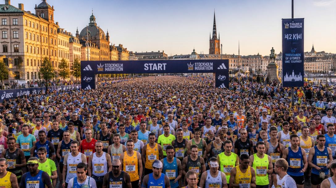 Rekordmånga löpare i startfältet när Stockholm Marathon drar igång