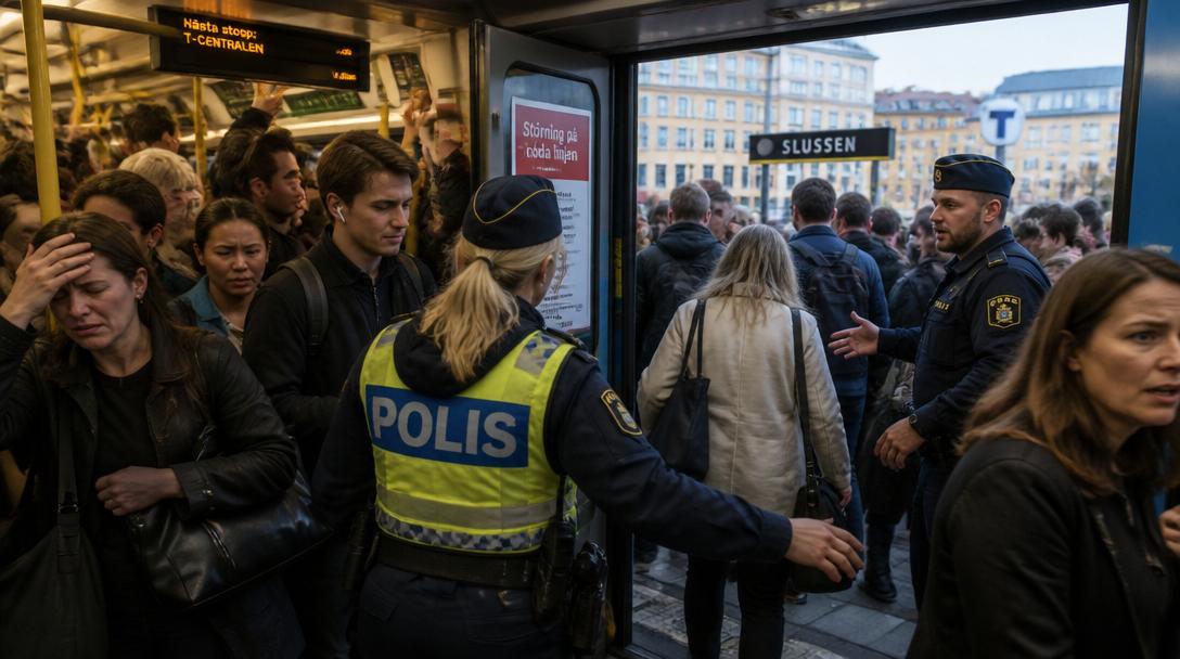 Resenärer fast i tunnelbana i tre timmar efter vagnfel på röda linjen