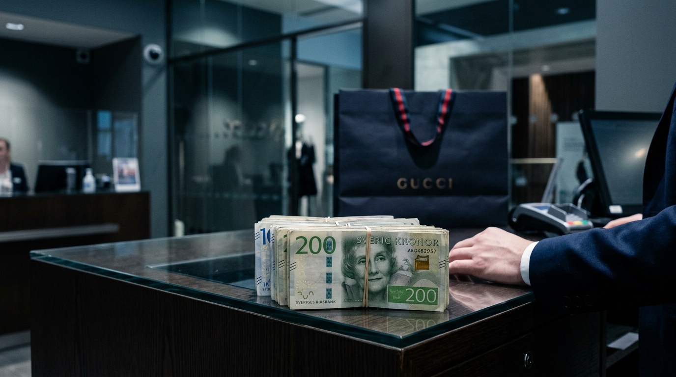 Riksbanken föreslår kontantgräns på 10 000 kronor vid köp i handeln