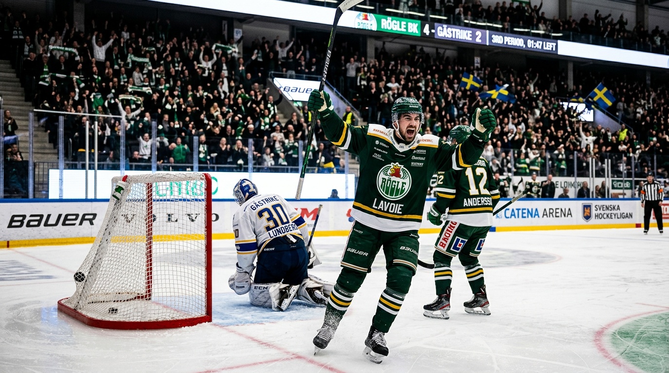 Rögle krossar Växjö med 6–0, leder semifinalen med 2–0