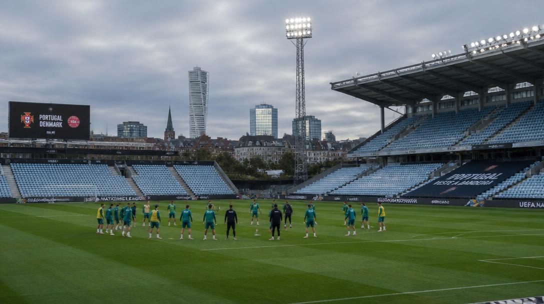 Ronaldo och Portugal tränar i Malmö inför match mot Danmark