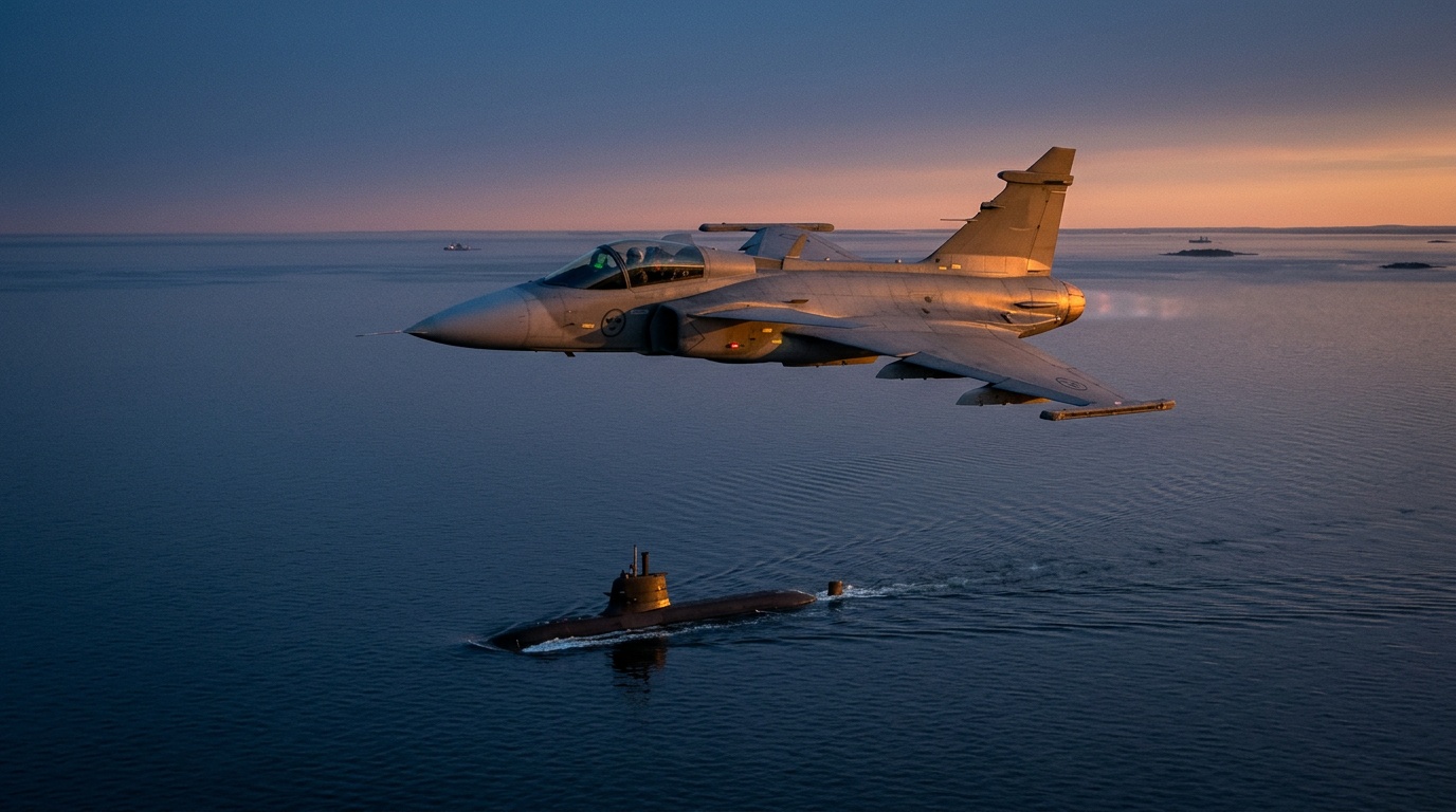 Rysk ubåt av Kilo-klass tar sig in i Östersjön, följs av svenska försvaret