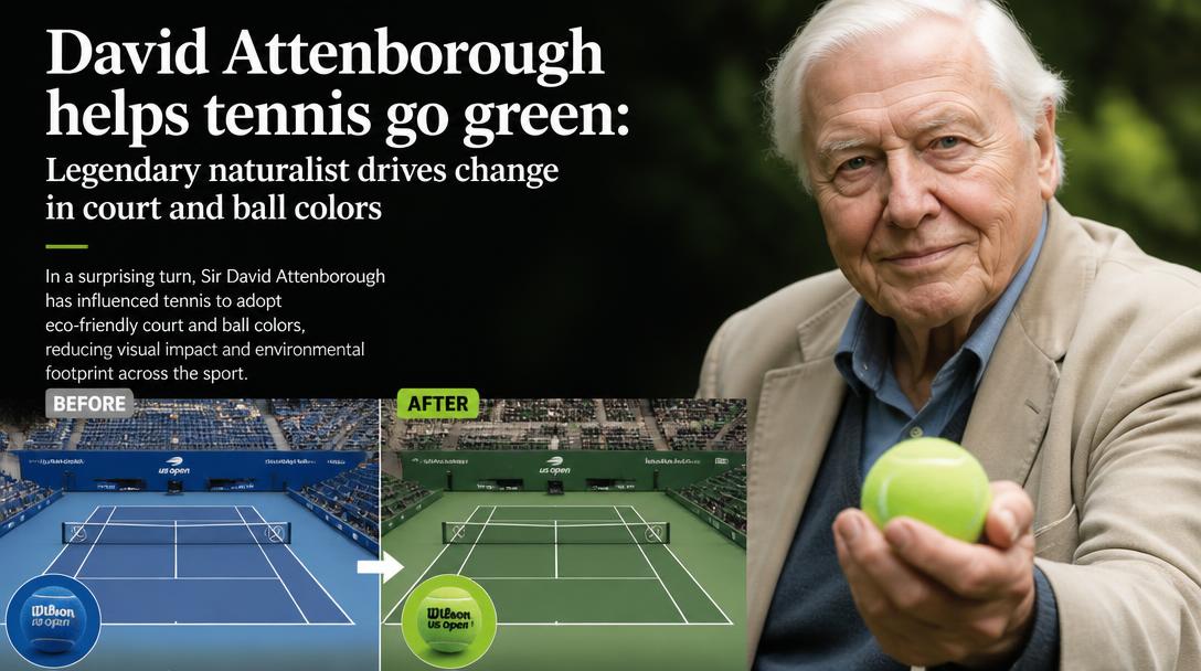 Så har David Attenborough påverkat hur en tennisbana ser ut