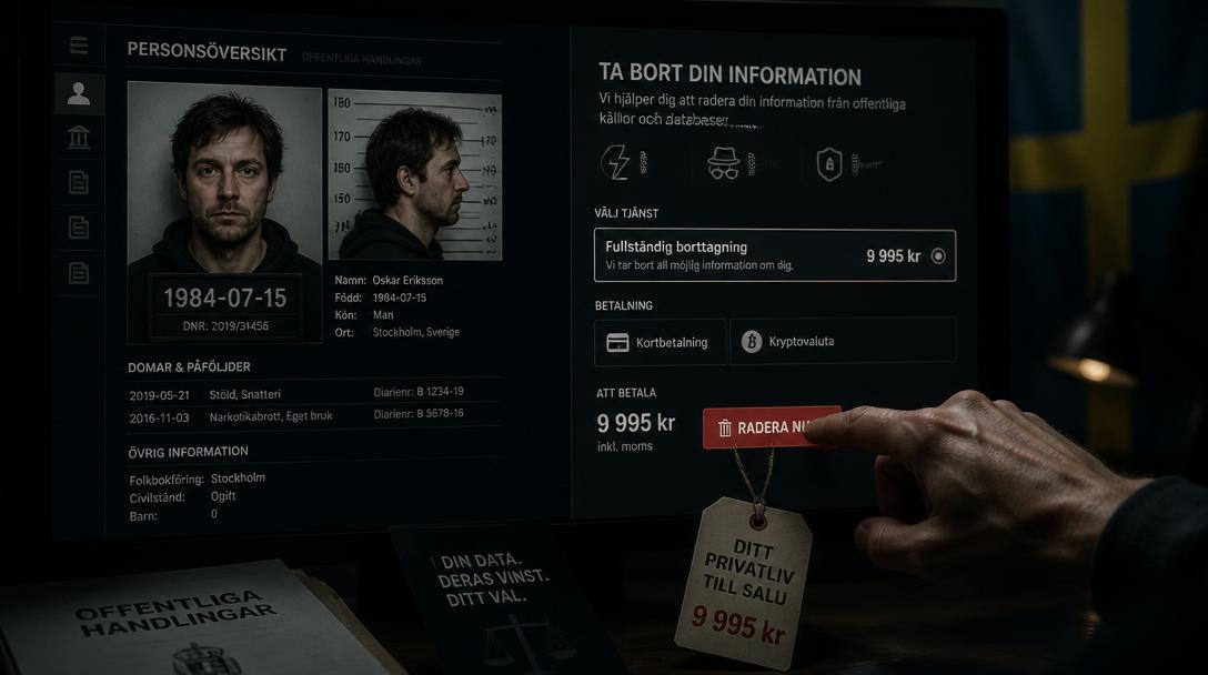 Sajt publicerar domar och tar sedan betalt för att ta bort dem