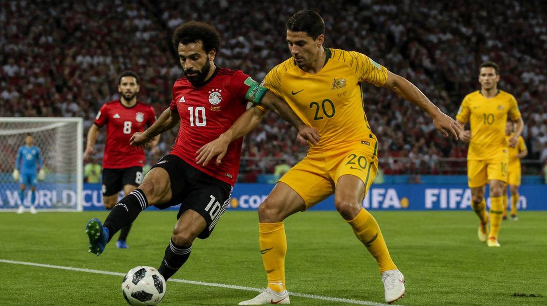 Salah med från start när Egypten möter Australien i VM-åttondelsfinal